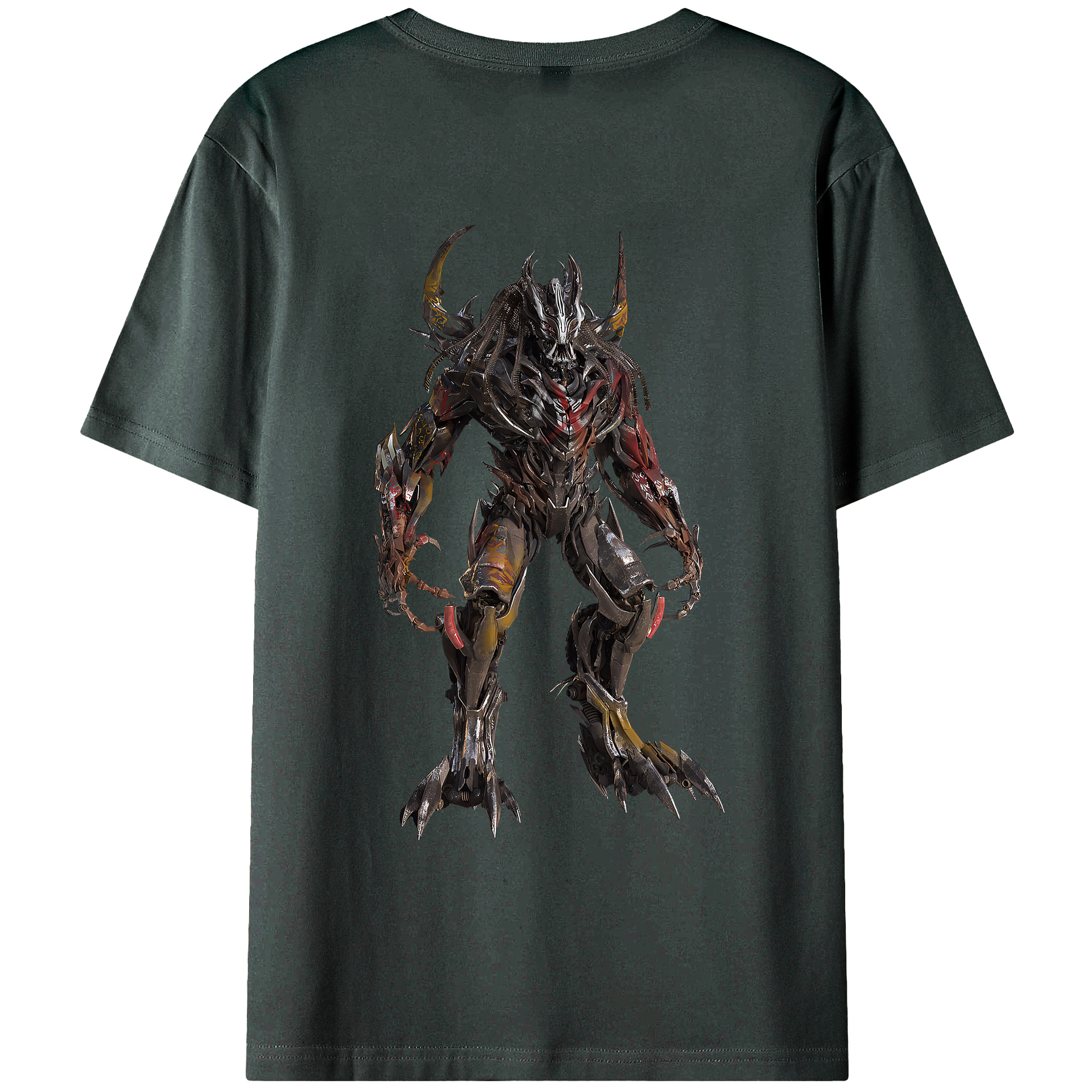 （画像用） Transformers トランスフォーマー 綿100％ メンズ半袖Tシャツ（バックプリント） 通気性
